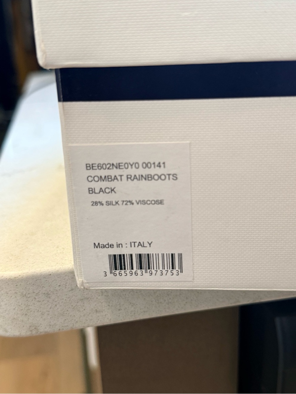 Givenchy Black Combat Rain Boots Lug Sole Size 41 - Picture 9 of 9